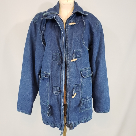 Vintage Silver Unicorn denim coat size 16 - Picture 6 of 9